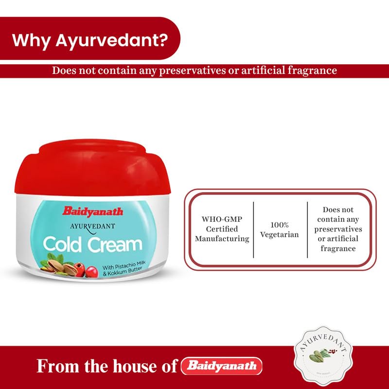 Ayurvedant Cold Cream Nourishing Moisturizer with Natural Ingredients for Dry Skin (100 GM) 4