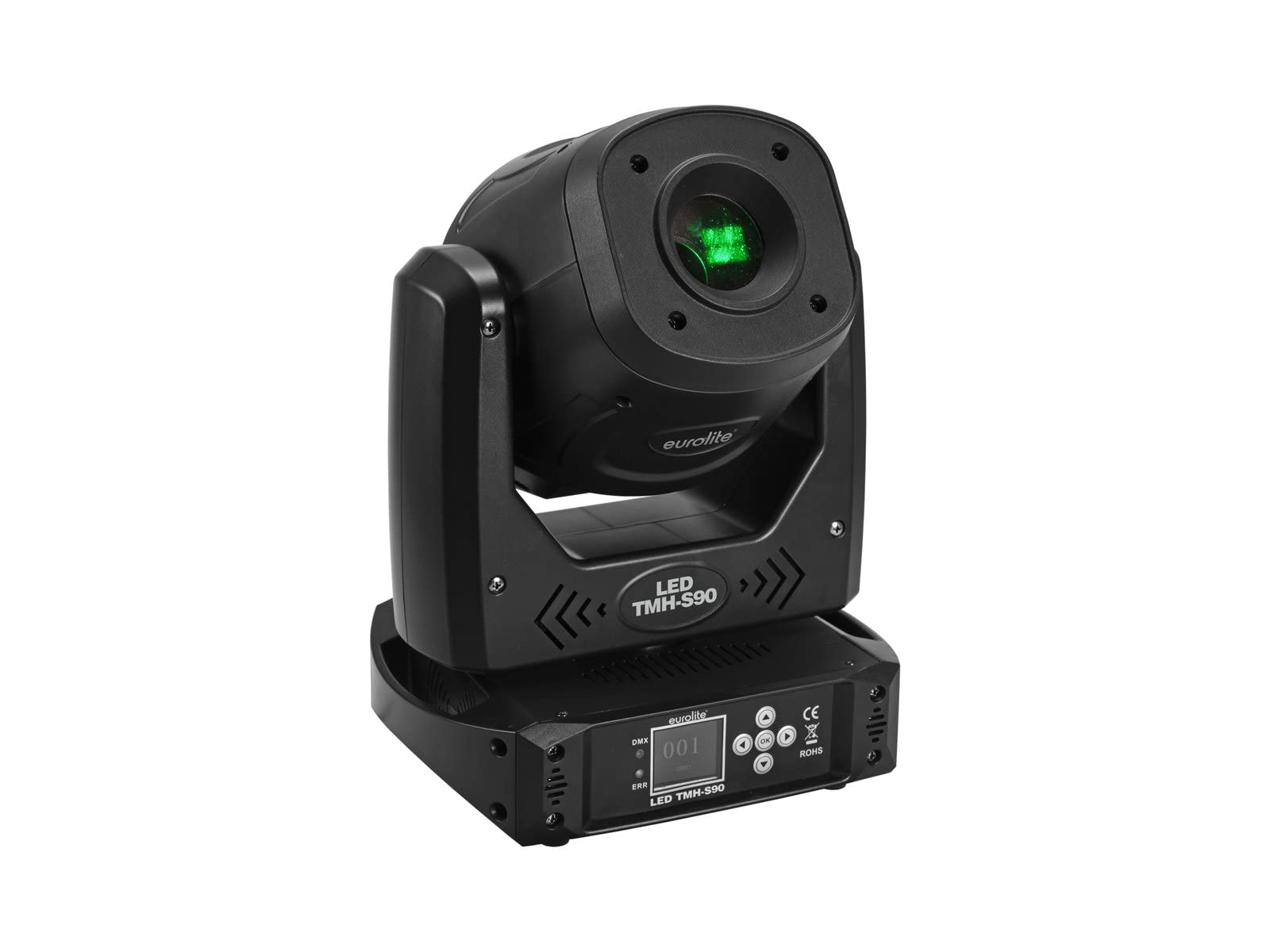 EUROLITE LED TMH-S90 Moving-Head Spot | LED-Moving-Head Spot mit Farbrad, statischem und rotierendem Goborad, Prisma und Fokus
