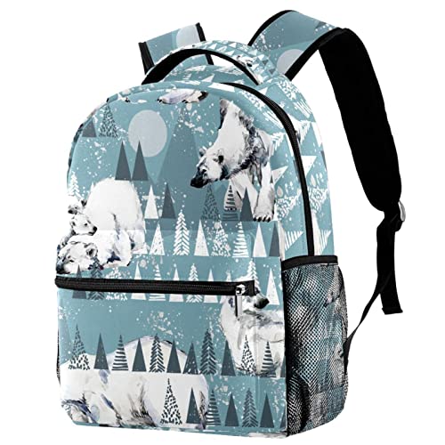 Sac à dos de voyage ergonomique blanc arctique avec porte-gourde