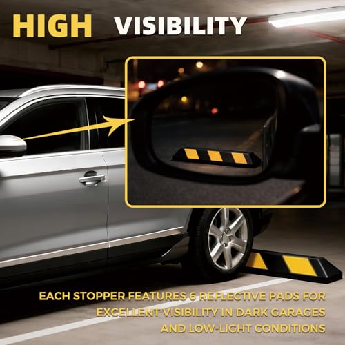 Image of BESEA 36 inch Rubber Parking Stop, 2 Pack for Garage & Driveway