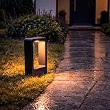 balizas jardin exterior Lámpara de pie para exterior Alpinaluz con diseño moderno y minimalista en aluminio negro, ideal para iluminar jardines, caminos y entradas con estilo y funcionalidad.