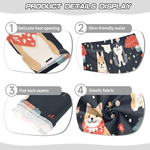 Bolaz Toddler Girls Leggings Printed Yoga Pants Leggings Umbrella Dog for Kids3