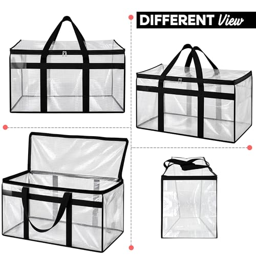 Image of Storite Transparent Storage Bag 82L Transparent Checks - 57x40x36cm