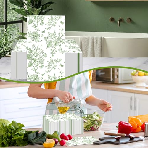 Servilletas verdes con mariposas perfectas para decorar mesas en una boda o fiesta 5