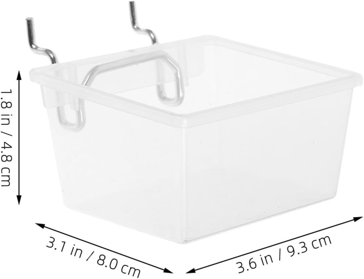 4Pcs Pegboard Baskets & Hooks - Pegboard Small Parts Bins - Anti-Static Plastic Hanging Boxes - Organize Tools, Workbench, Accessories, Garage Storage,3.7x3.2x1.9