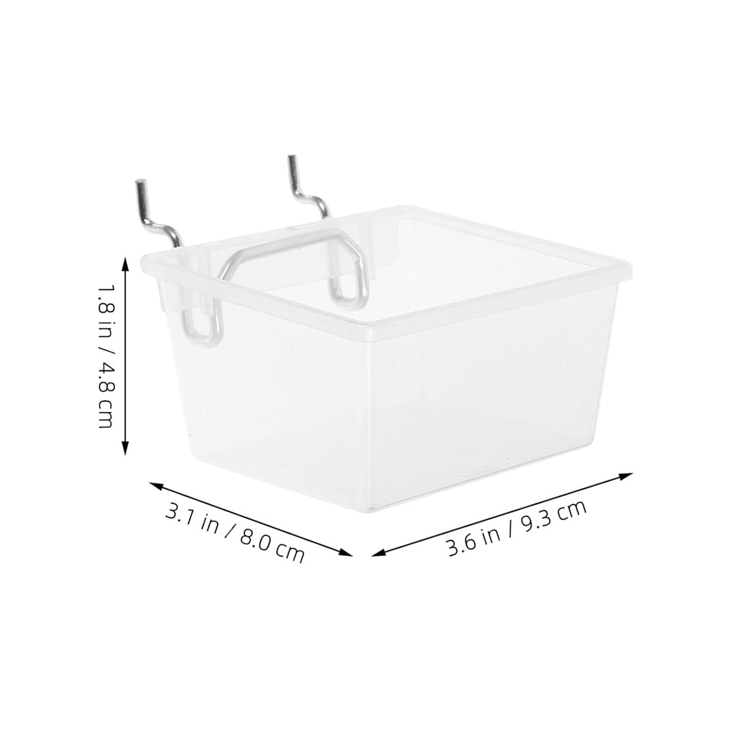 4Pcs Pegboard Hanging Basket: Pegboard Hangers Basket Plastic Storage Bins with Hooks - Antistatic Organizer System for Workshop Tools, Garage Wall, Craft Room