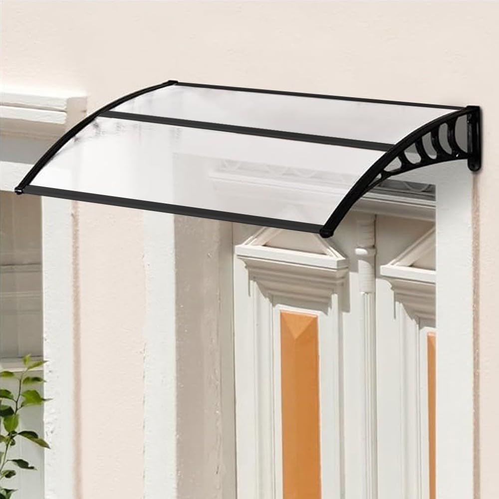 Pensilina Tettoia Modulare 150x100 Cm Tetto Copertura Porta Finestra Esterno Alveolare Trasparente