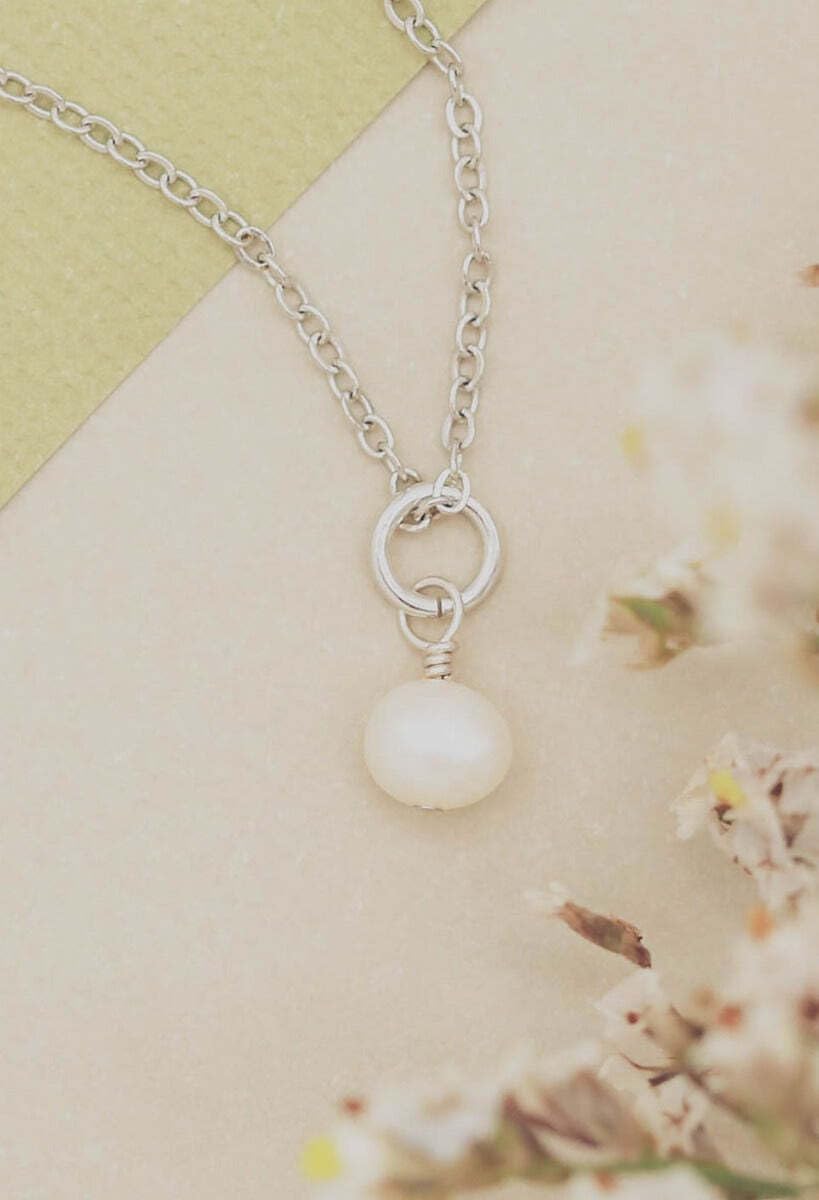 LISA LEONARD DESIGNS Sweet Dainty Freshwater Pearl Necklace Handcrafted Pearl Pendant Necklace Custom Jewelry Women Unique Pearl Charm - Image 9
