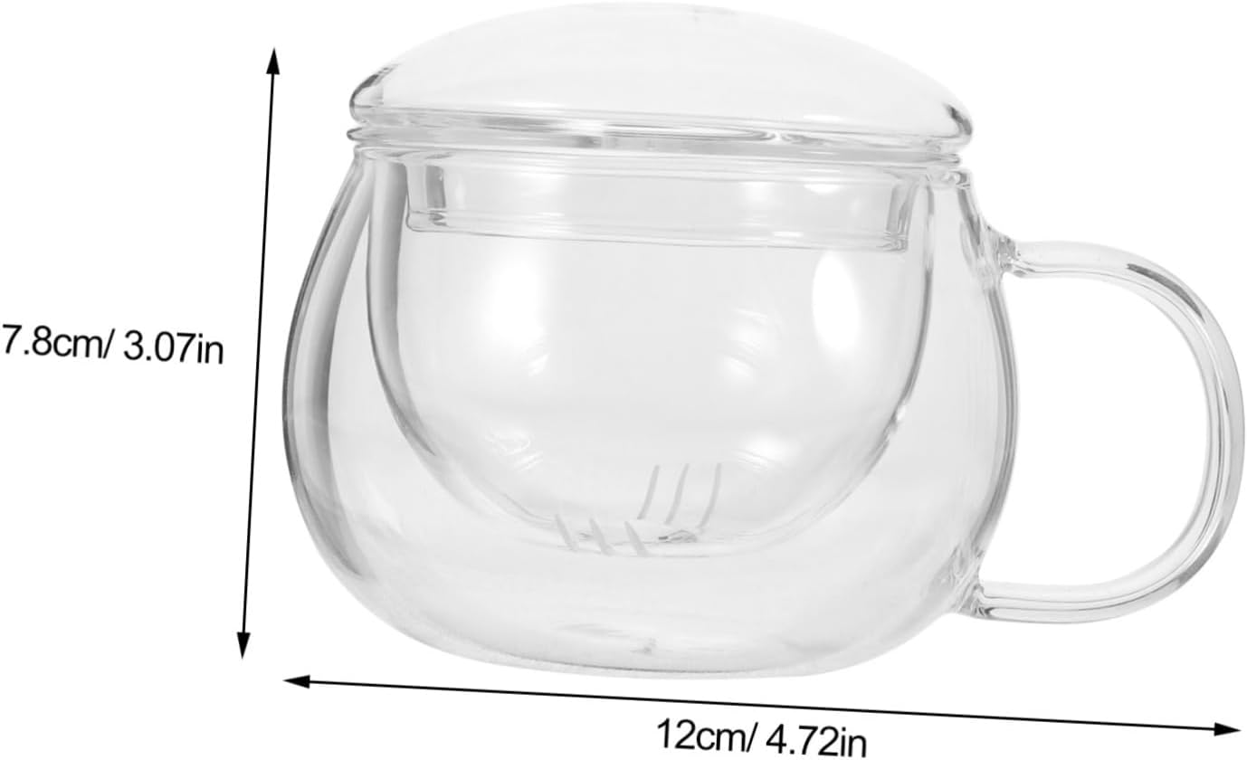 Tea Mug Loose Leaf Tea Infuser Glass Cup Unique for Dad Practical for Milk Water Soda Cocktails