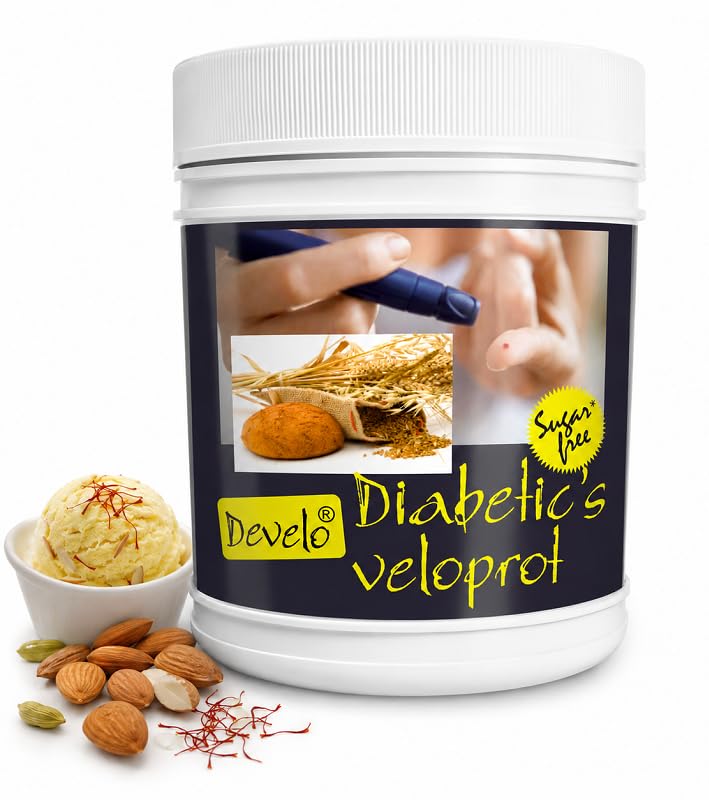 Image of Develo Diabetic Protein Powder for Diabetes Patient's care, Sugar Free Supplement for Men & Women - 500 g (Kesar Badam)