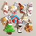 aolongwl Magnete da Frigorifero 10 Pezzi Decorazioni Natalizie per la casa Simpatici magneti da Frigorifero Animali Adesivi Magneti da frigo in Peluche Giocattoli per Bambini Calamita