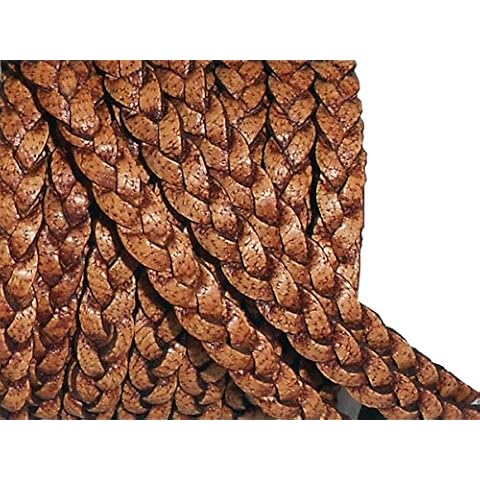 Cords Craft 5mm 3 Ply Flat Braided Leather Cord Cover