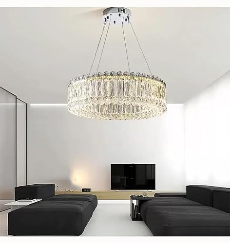 KLXSIVU Luxury Crystal Chandelier Modern Minimalist Bedroom Living Room Hotel Villa Lobby Pendant Lights