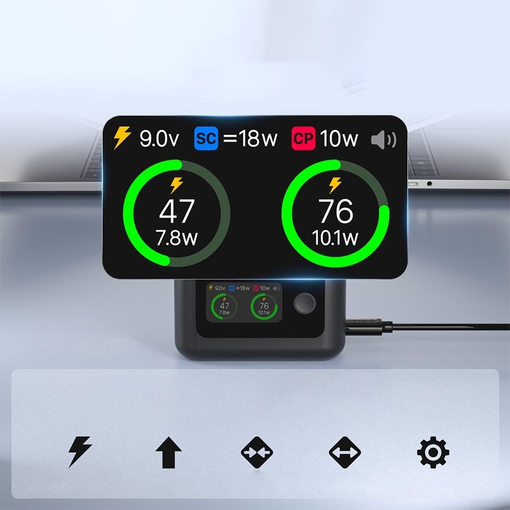 Hub caricabatterie veloce per Insta 360 X5, hub di ricarica veloce a doppio canale intelligente da 27 W con display a LED per batterie Insta 360 X5 con cavo