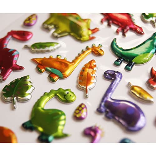 Pegatinas - Espuma - Dinosaurios - Efecto Metálico