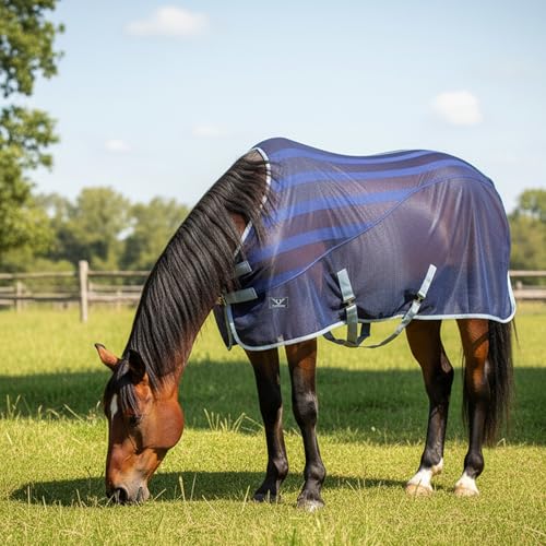 Image of TuffRider Dual Fabric Scrim Sheet-Navy /Grey-72