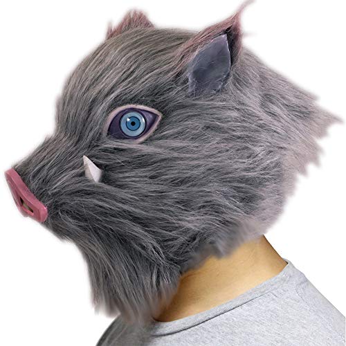 Tcahelly Anime Masque Headband Bandeau couvre-chefs Demon Casque Verrat Cosplay Costume déguisement Accessoires Réplique Props pour hommes adultes Merchandise (Masque)