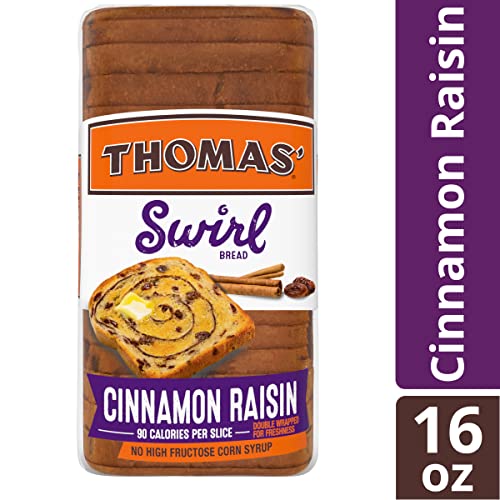 Thomas Raisin Swirl Bread Made With Real Indonesian Cinnamon, Butter, 16 Oz #TOP1