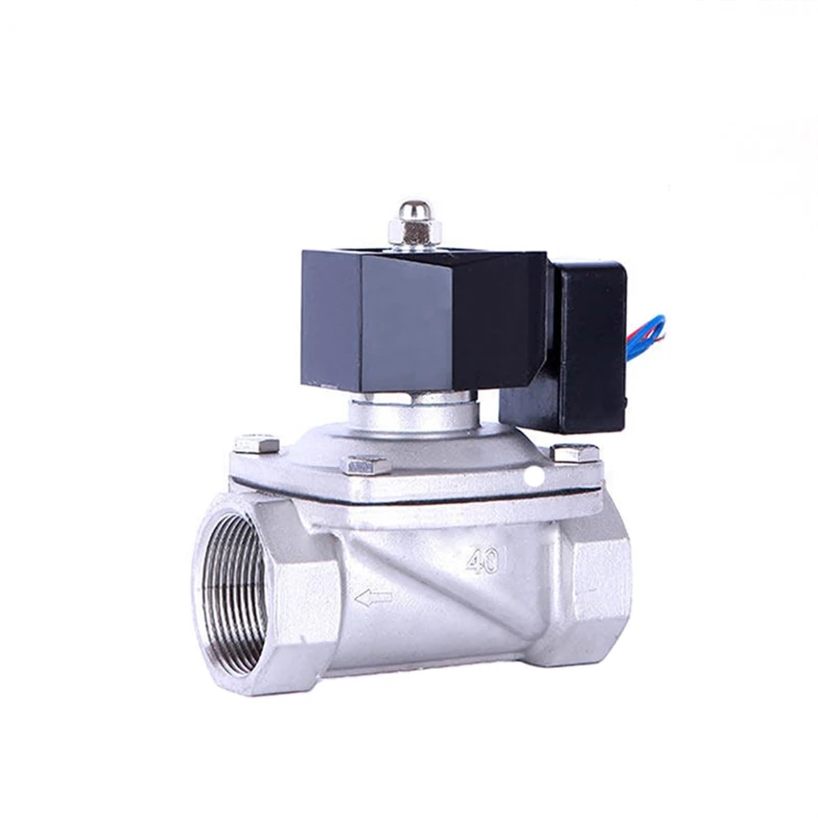 Huuoqiwy Women's Nbr-Seal-380Vac Energy Saving Electric Solenoid Valve Normally Closed Stainless Steel Thread Coil Can Be Powered On 24 Hours 220V(Nbr-Seal-380Vac)