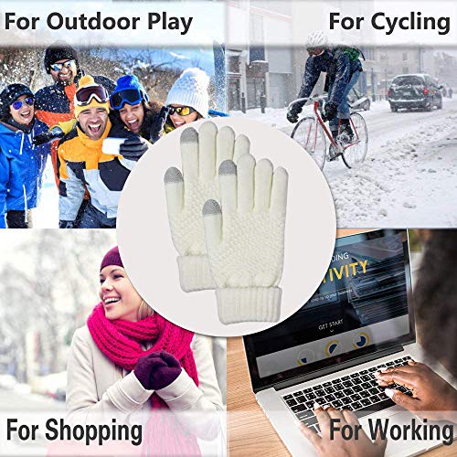 Aiuxuan Guanti lavorati a maglia tattili caldi