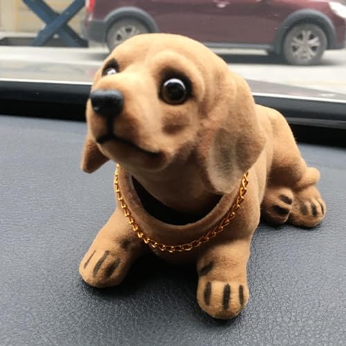 Niedliche Hunde Wackelfigur Auto, Hunde Wackelkopf Armaturenbrett Deko, Lustiges Hunde Ornament Wackel Dackel Auto Zubehör Innen Geschenk Für Hundeliebhaber, SQAV513SZ5GZQEJ8FF