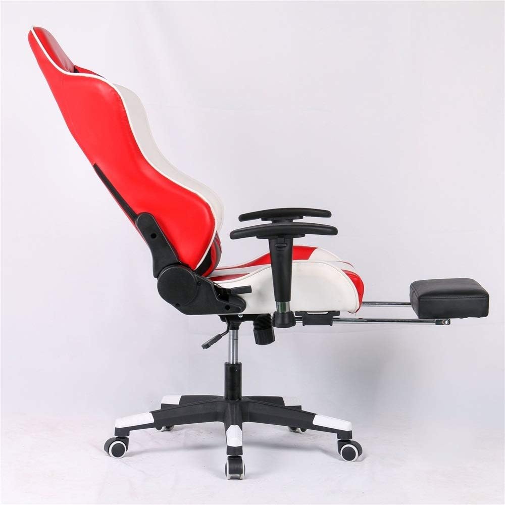 Gaming Video Game Chair Video Gaming Chair Home Office Computer Desk Chair Heavy Duty Reclining High Adult Racing Computer Gaming Chair (Color : Red Size : 70X70X127CM)