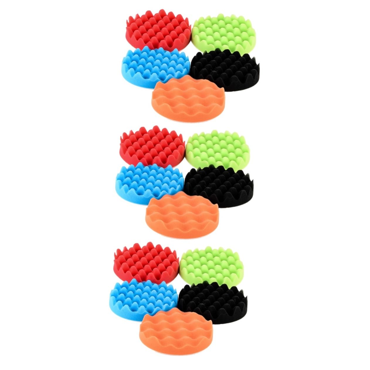 Gatuida 15 Pz lucidatura del tampone piatto di spugna tamponi lucidanti per lucidatura - Pad lucidante auto - Pad lucidatura auto spugne lucidanti lucidatrice a tampone Colorful