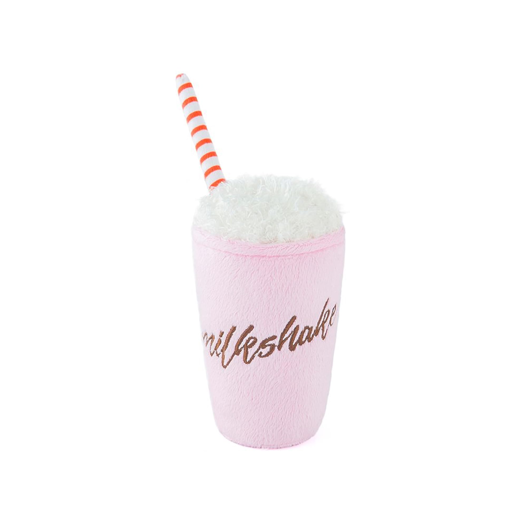 P.L.A.Y. American Classic Mutts Milkshake Dog Toy – Plush Squeaky Toy with Crinkle Sound – Durable, Eco-Friendly, Machine Washable – Fun Food-Inspired toy for Dogs