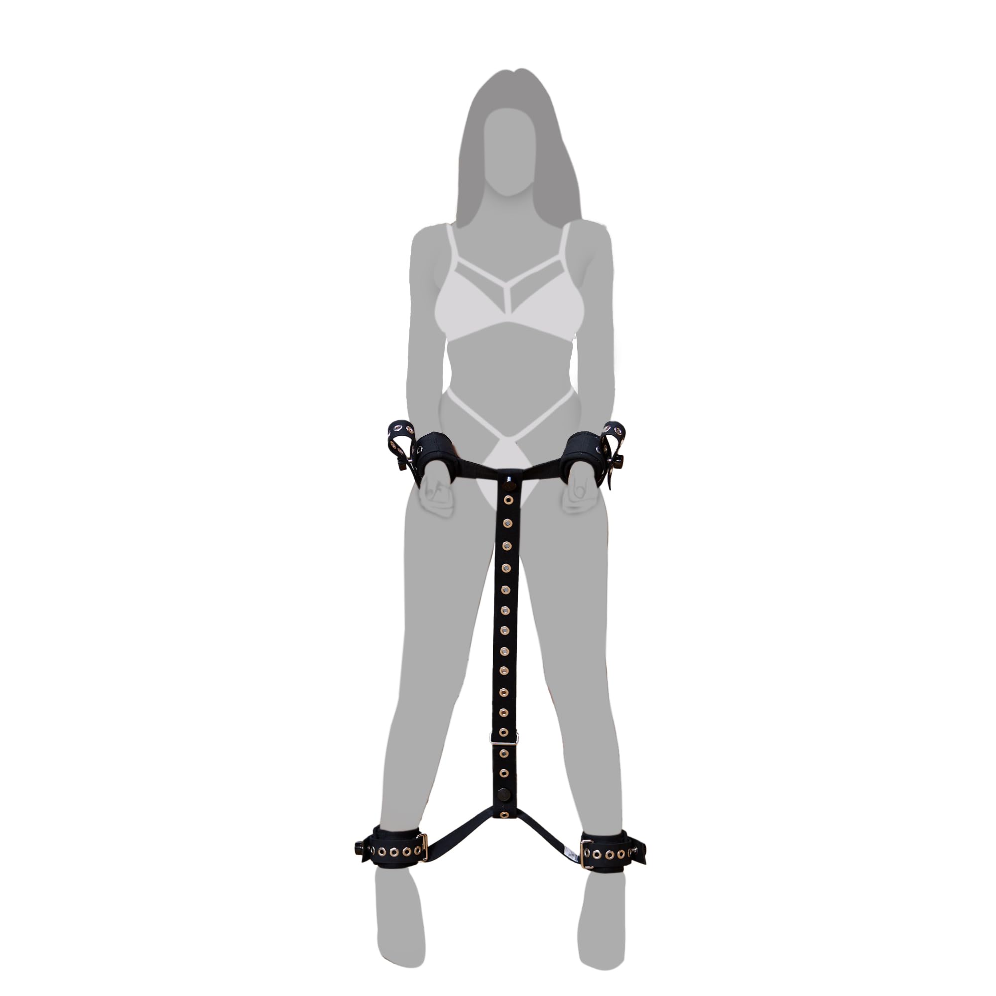 Kit de bondage mobile pour tout le corps - Kit de bondage BDSM - Très stable - Jouet sexuel de qualité supérieure pour les amoureux - Noir - Fabriqué à la main en coton