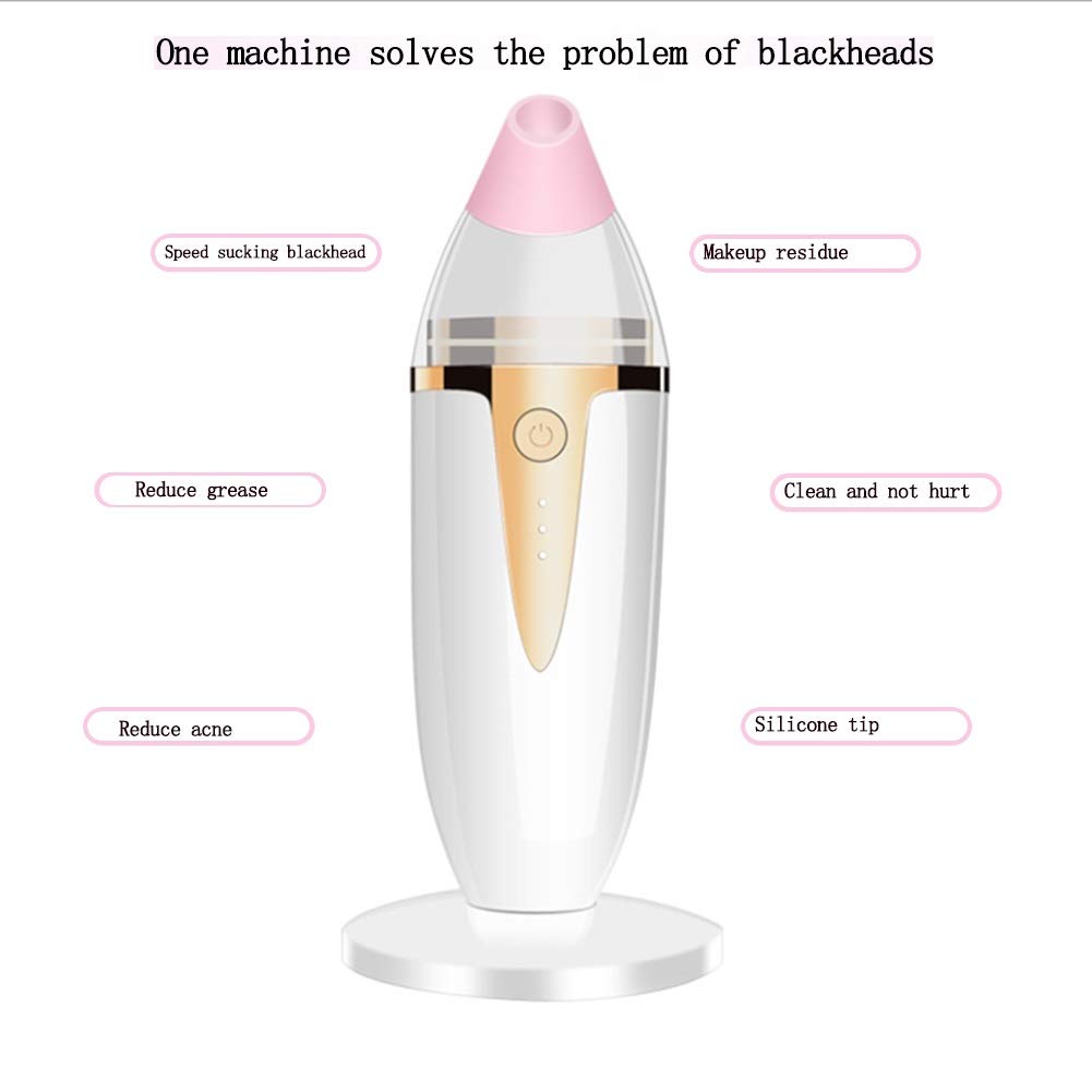 GMYFC Electric Blackhead Instrument Household Facial Cleaner Pore Clean Silicone Tip Gentle and Does Not Hurt The Skin