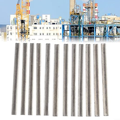 Lot de 12 lames de rabot électriques en carbure de tungstène 82 mm avec bords de coupe doubles pour rabot mécanique électrique du bois