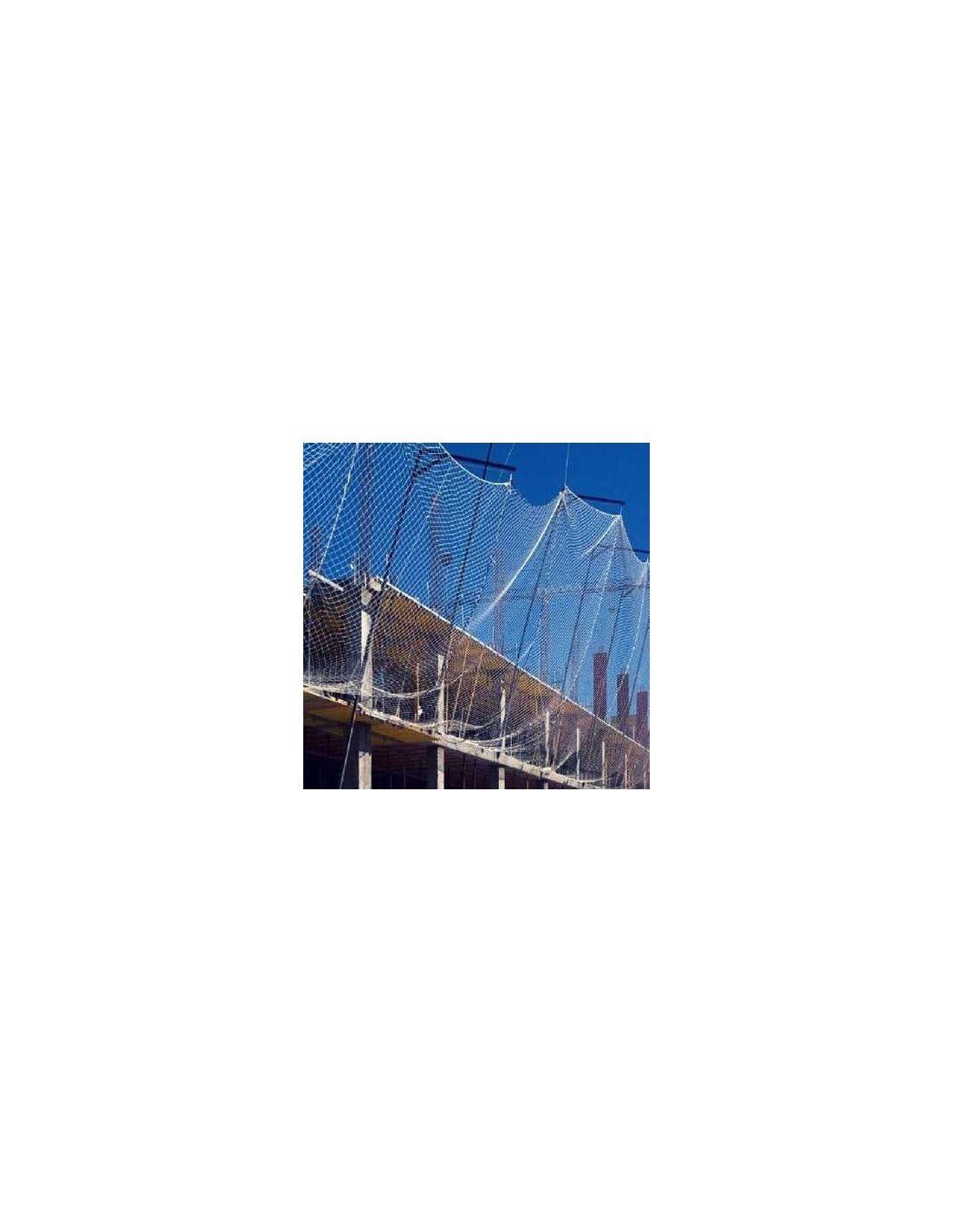 Jardin202 - Red de Protección Vertical Homologada para Construcción - 5x10m con Cuerda Perimetral y Sujeción a Pescantes