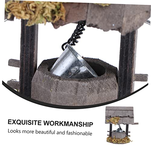 Safigle 1Pc Miniature Well Decor Fairy Bonsai Office Wishing For Water Craft Landscape Outdoor Dollhouse Scene Aquarium Diy Tabletop Mini Garden Micro House Model Home #TOP5