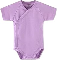 Vista 5 de Conjunto de canastilla para bebés y niñas de manga corta de algodón con cierre lateral para bebé