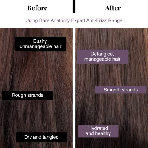 Image of Bare Anatomy Anti Frizz Shampoo + Hair Mask Kit | Frizz Control upto 24 hrs | Powered By Hyaluronic Acid & Fatty Acids | Paraben & Sulphate Free |Women & Men | 250ml + 250g