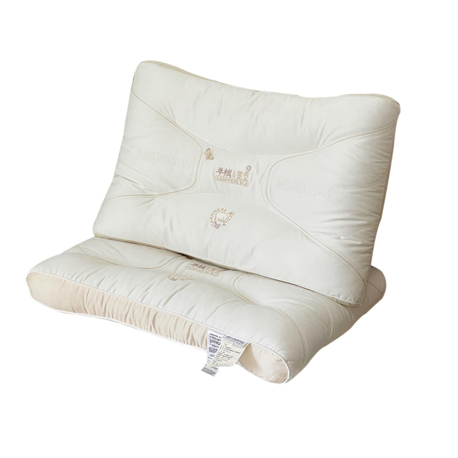 Guanciali, Cuscino in Fibra, Morbido Cuscino Dormire, Cuscini Letto, Lussuoso Cuscino Letto, Antiacaro Anallergico Traspirante, Lavabili in Lavatrice (Altezza 6-8 cm,48x74cm)
