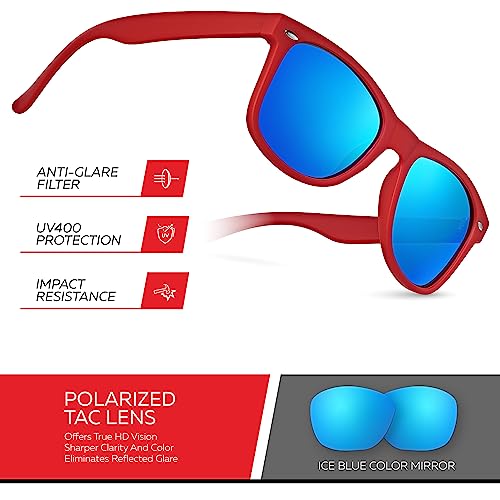 Image of Retro Rewind Polarized Sunglasses for Women Men - UV400 Classic Square Vintage Shades Trendy Unisex Sun Glasses