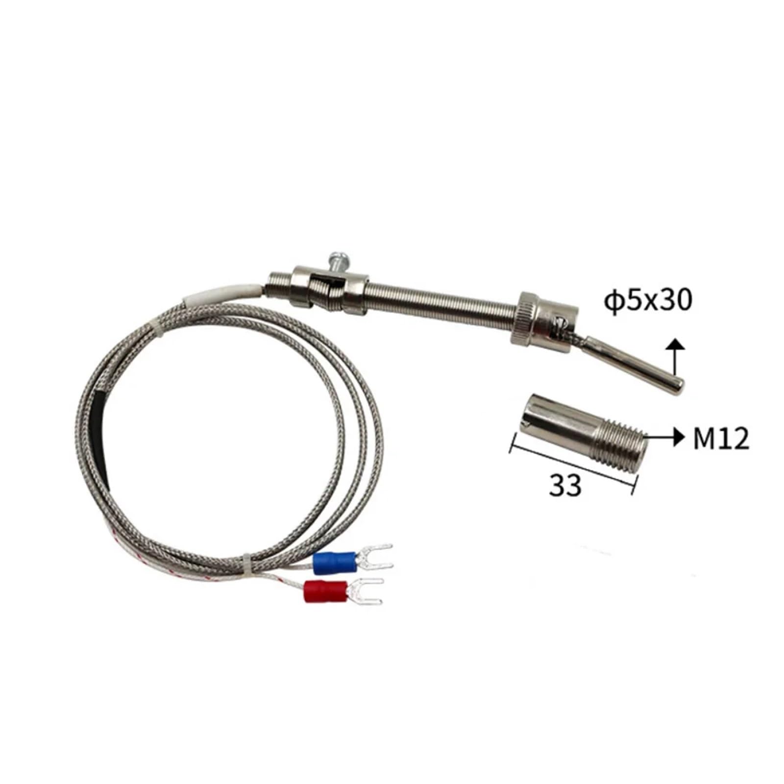 WRNT-201 1-10m M12 typ K/E/PT100 ekranowany drut termopara czujnik temperatury 1 szt. (PT100 typ 6M)