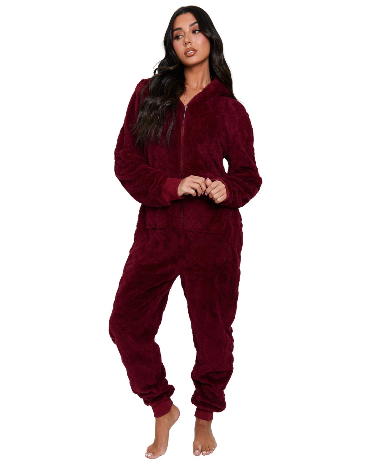 Undercover Ladies Cable Cut Onesie 795080 Burgundy XL