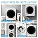 Stopsad 1.6 Cu.Ft Portable Clothes Dryer, 800W Fast Drying Front Load Laundry Dryer with 5 Mode, Mini Electric Clothing Dryer with Stainless Steel Tub, Compact Machine for Apartment, Home, Dorm
