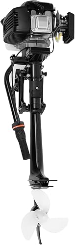 TBVECHI Motor fuera de borda de 4 tiempos y 4 HP, motor de barco de 4000-5000 RPM, refrigeración por aire para kayaks, canoas, botes, botes