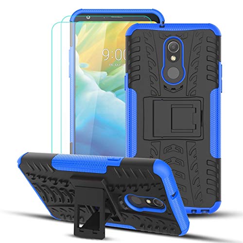 Numy LG Stylo 5 Case,LG Stylo 5/Stylo 5V/Stylo 5 Plus/Stylo 5X Phone Case,w 2PCS HD Screen Protector,Dual Layer Shockproof,Protective Case,Attractive Tire Appearance-Blue