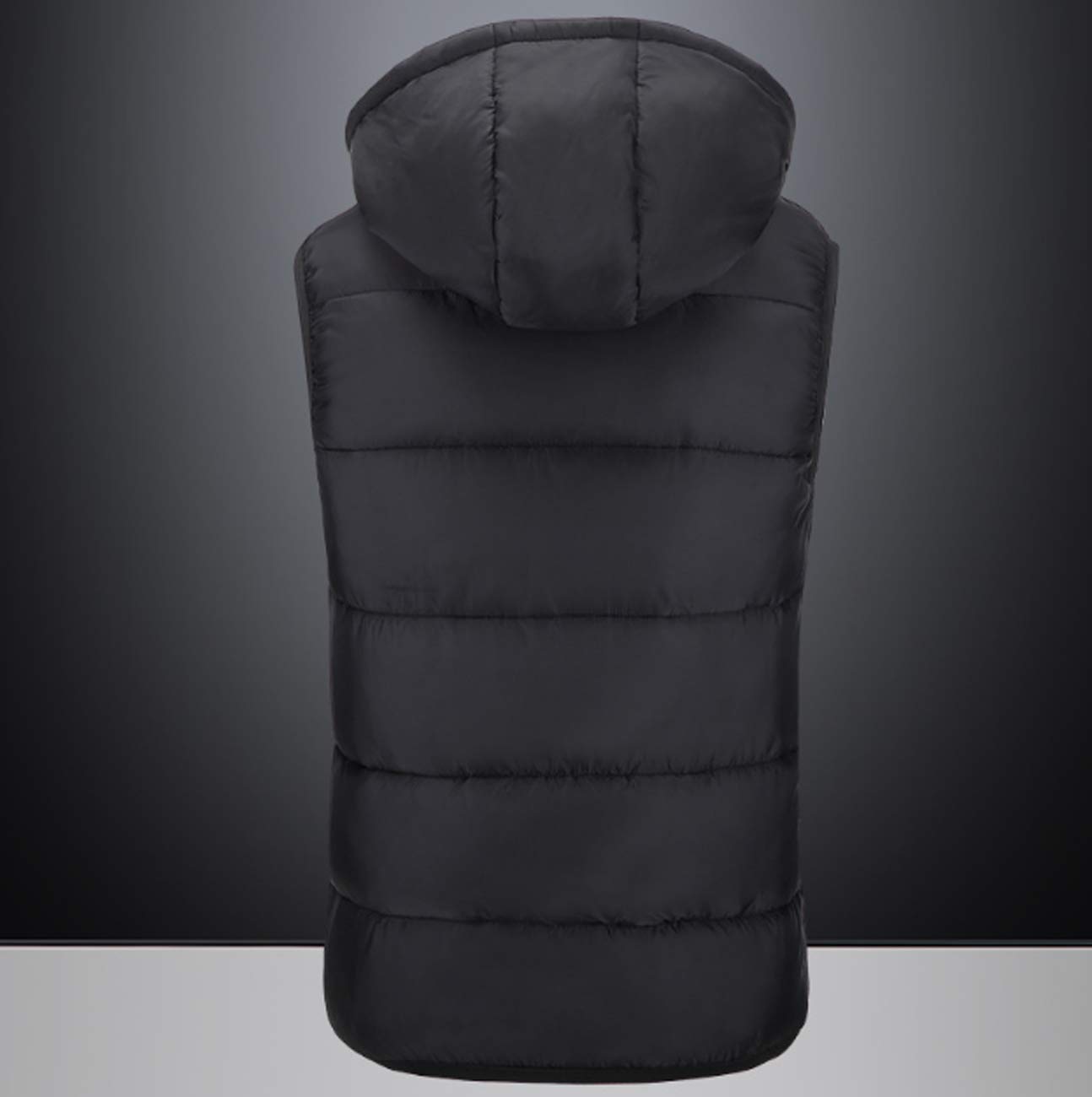 Unisex Elettrico Riscaldato Gilet Lavabile Leggero USB Ricarica Gilet Giacca Inverno Caldo Vestiti per Sci All'aperto Escursionismo Caccia Moto Campeggio, Nero , M