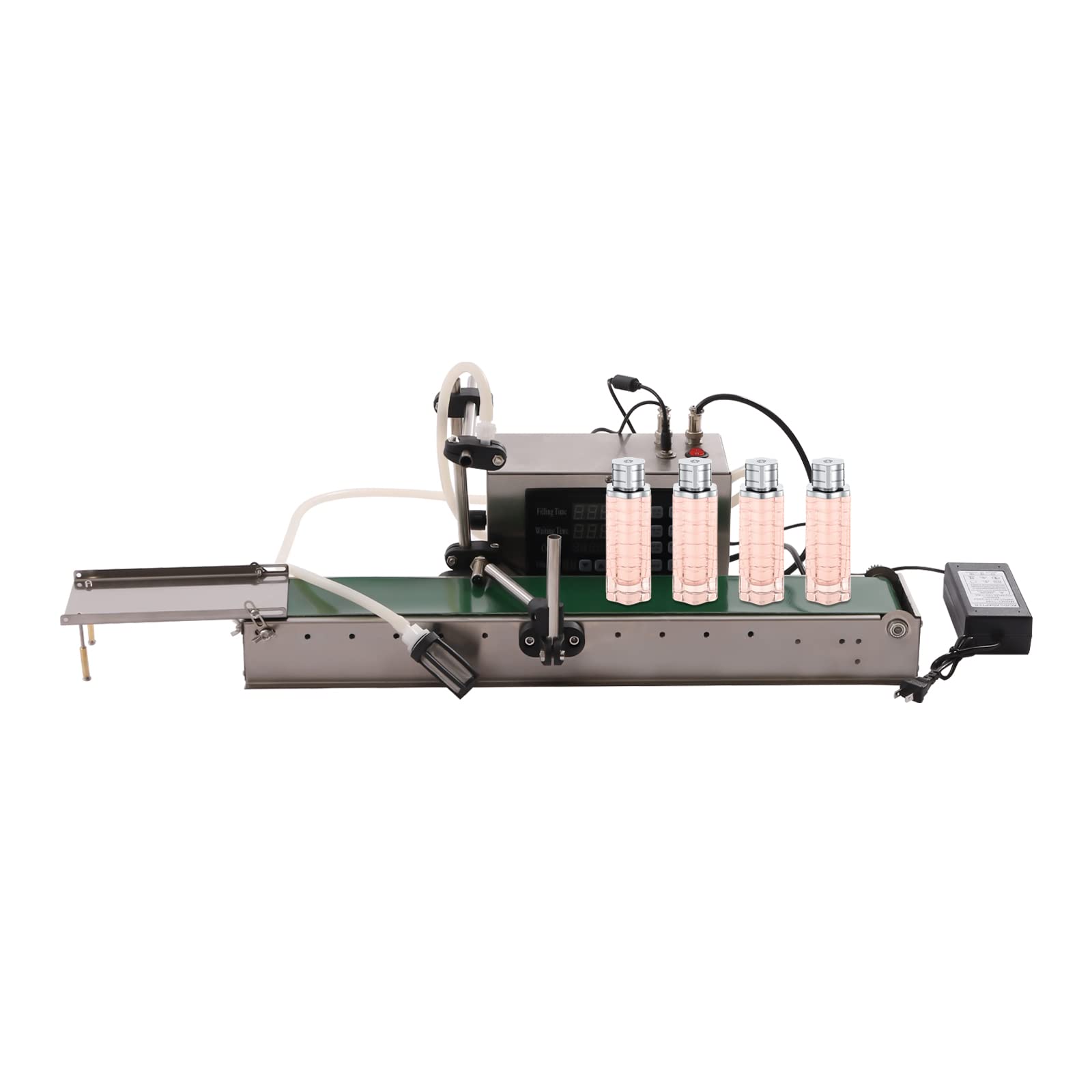 Automatic Liquid Bottle Tube Filling Machine, Automatic Conveyor Belt, Single Head Liquid Filling Machine, Cans Bottles Filler, High Precision