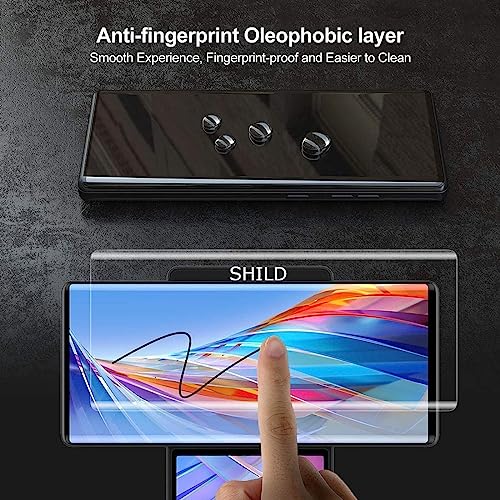 Image of BLACKSHEEP Tempered Glass Design for LG Wing 5G Advanced Border Less Full Edge to Edge UV Screen Protector and Easy Installation Kit (Pack of 1)