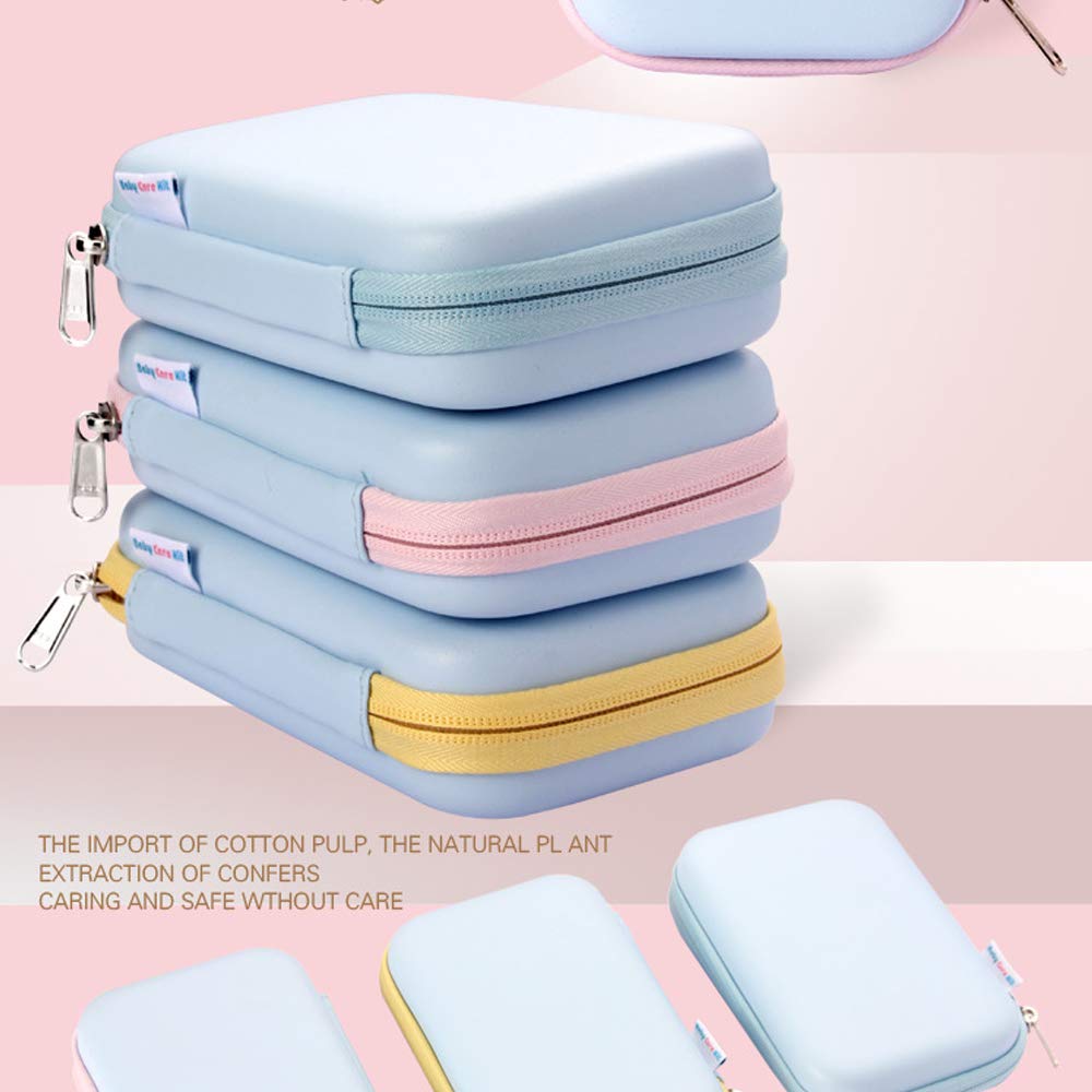 Baby Grooming Kit, 8 in 1 Baby Hair Brush/Nail Clipper/Nose Cleaner/Finger Toothbrush/Nail Scissors/Manicure Kit for Baby Care Keep Healthy and Clean(Blue Pink Yellow) (Yellow) : Baby