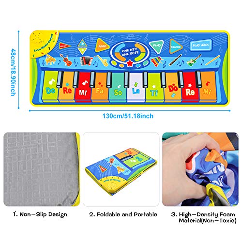 joylink Alfombra de Piano, Alfombra Musical Teclado Alfombra Musical