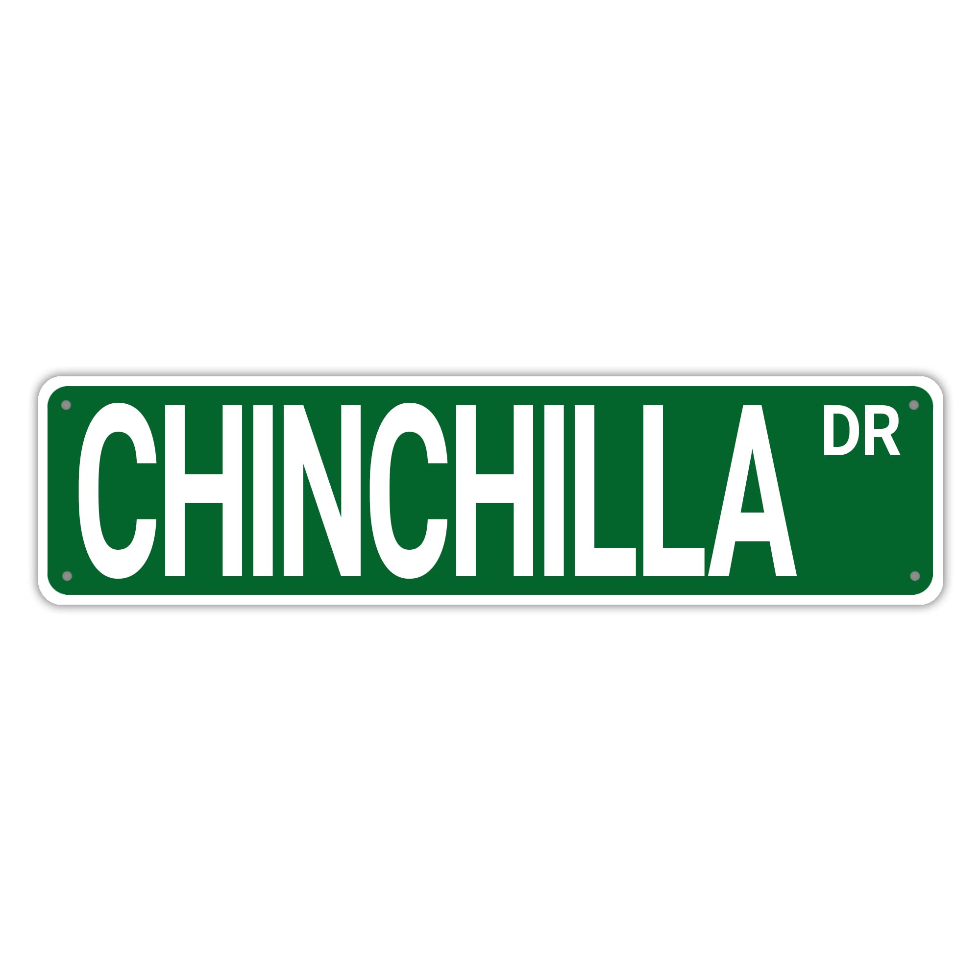 Chinchilla Dr Vintage Tin Signs Art Plaque Aluminum for Bedroom Kitchen Garden Wall Pub Club Coffee Hanging Decor 4x16 Inch