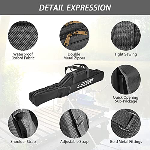 VicTop Rutentasche Rod Case Angelkoffer Wasserdicht Angeln Tasche Falten Angeln Stange Werkzeug Tragen Fall 600D… – Bild 4
