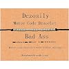 Dczosily Inspirational Morse Code Bracelets for Women Stainless Steel Jewelry Personalized Gifts for Best Friend Daughter Sister Friendship Adjustable String Beaded Bangles